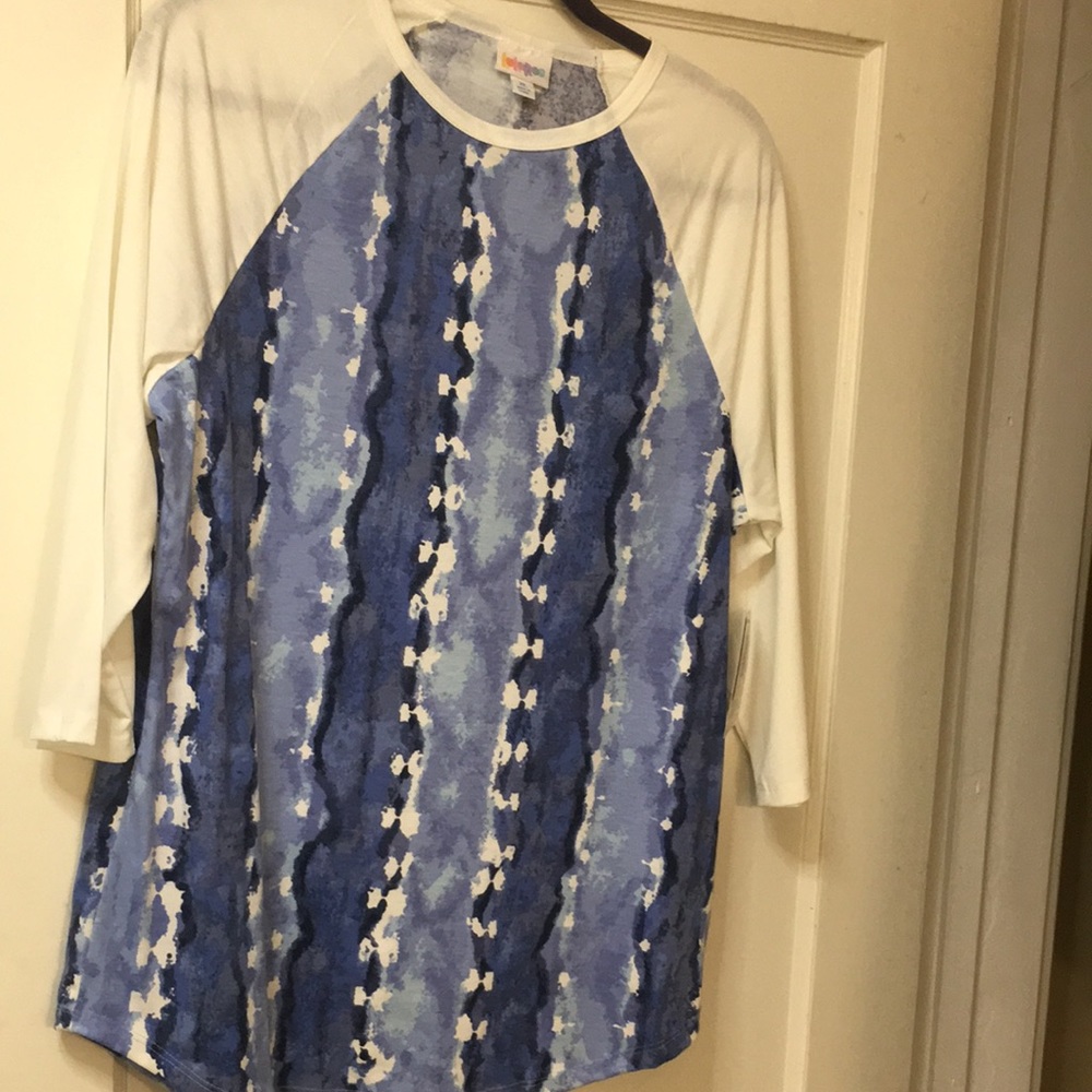 Lularoe Randy xl Ragland sleeve blue snake like